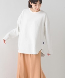 OMNES | リップルダブルフェイス裾ラウンド長袖Tシャツ(Tシャツ/カットソー)