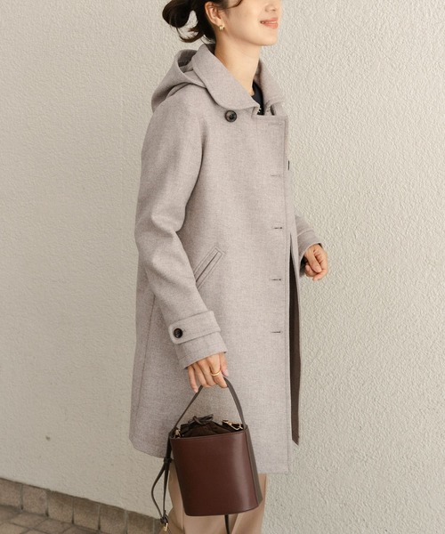 URBAN RESEARCH DOORS(アーバンリサーチドアーズ)の「ショールカラー2wayロングコート(ピーコート・レディース・グレー系その他/ブラック・MEDIUM/SMALL)」の18枚目の写真