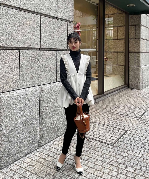 Fit more（フィットモア）の「裏起毛バックスリットリボンパンツ（その他パンツ・レディース・ブラック・S/PS/M）」の8枚目の写真