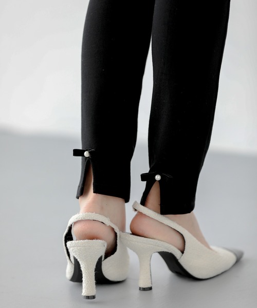 Fit more（フィットモア）の「裏起毛バックスリットリボンパンツ（その他パンツ・レディース・ブラック・S/PS/M）」の7枚目の写真