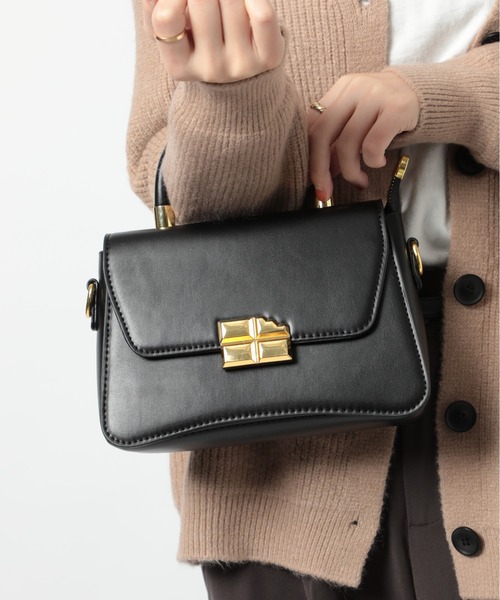 MAISON BREEZE(メゾンブリーズ)の「【MAISON BREEZE】PUレザー 2wayワンハンドルミニショルダー KNF049(ハンドバッグ・レディース・ブラウン/ホワイト/ブラック・FREE)」の1枚目の写真