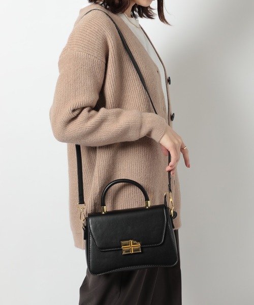 MAISON BREEZE(メゾンブリーズ)の「【MAISON BREEZE】PUレザー 2wayワンハンドルミニショルダー KNF049(ハンドバッグ・レディース・ブラウン/ホワイト/ブラック・FREE)」の7枚目の写真