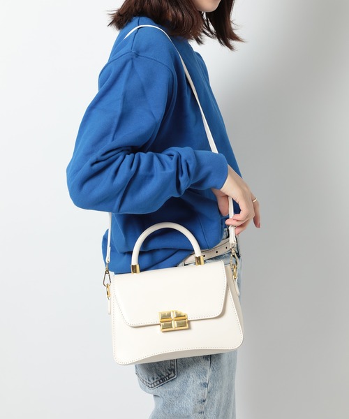 MAISON BREEZE(メゾンブリーズ)の「【MAISON BREEZE】PUレザー 2wayワンハンドルミニショルダー KNF049(ハンドバッグ・レディース・ブラウン/ホワイト/ブラック・FREE)」の9枚目の写真