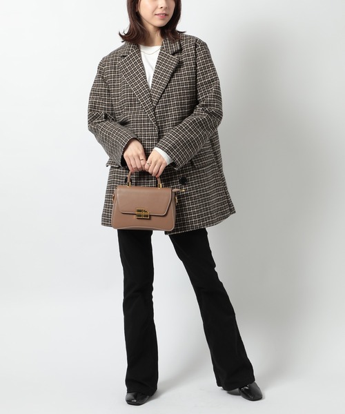 MAISON BREEZE(メゾンブリーズ)の「【MAISON BREEZE】PUレザー 2wayワンハンドルミニショルダー KNF049(ハンドバッグ・レディース・ブラウン/ホワイト/ブラック・FREE)」の12枚目の写真