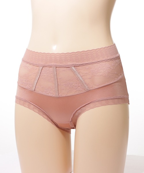 セール】【6枚セット】ハイウエストレースドッキングサテン