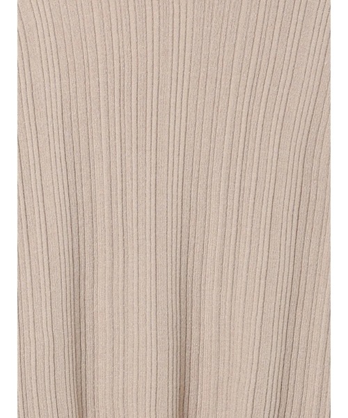 Te chichi TERRASSE（テチチテラス）の「ランダムリブバックパールタートルニット（ニット/セーター・レディース・ベージュ/ブラック/オフホワイト・F）」の10枚目の写真