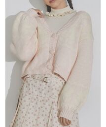 merry jenny | flowerジャガードVネックカーディガン(カーディガン/ボレロ)