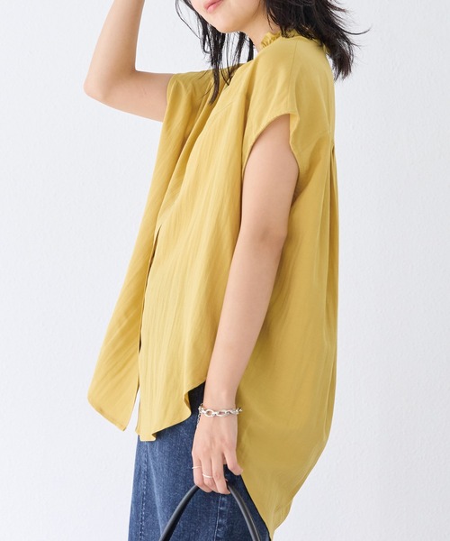 LAVEANGE（ラビアンジェ）の「ヨーク切替ブラウス（シャツ/ブラウス・レディース・ネイビー/オフホワイト/ブラック/イエロー・M/LL/3L/5L/4L）」の13枚目の写真