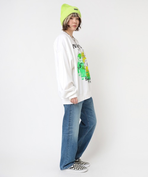 RNA（アールエヌエー）の「M2186 ＭＡＳＨ　ＵＰキャラプリントトレーナー（スウェット・レディース・ホワイト/ライトブルー/ベージュ・MEDIUM）」の10枚目の写真