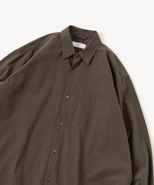 417 EDIFICE（フォーワンセブンエディフィス）の「ボイル レギュラーカラー シャツ（シャツ/ブラウス・メンズ・ベージュ/カーキ/アイボリー・LARGE/SMALL/MEDIUM）」の7枚目の写真