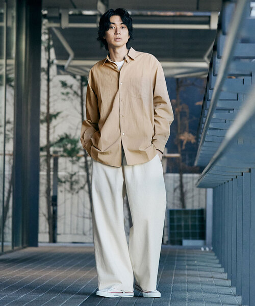 417 EDIFICE（フォーワンセブンエディフィス）の「ボイル レギュラーカラー シャツ（シャツ/ブラウス・メンズ・ベージュ/カーキ/アイボリー・LARGE/SMALL/MEDIUM）」の10枚目の写真