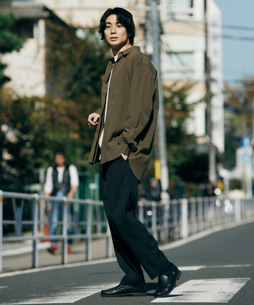 417 EDIFICE（フォーワンセブンエディフィス）の「ボイル レギュラーカラー シャツ（シャツ/ブラウス・メンズ・ベージュ/カーキ/アイボリー・LARGE/SMALL/MEDIUM）」の11枚目の写真