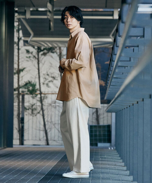 417 EDIFICE（フォーワンセブンエディフィス）の「ボイル レギュラーカラー シャツ（シャツ/ブラウス・メンズ・ベージュ/カーキ/アイボリー・LARGE/SMALL/MEDIUM）」の15枚目の写真