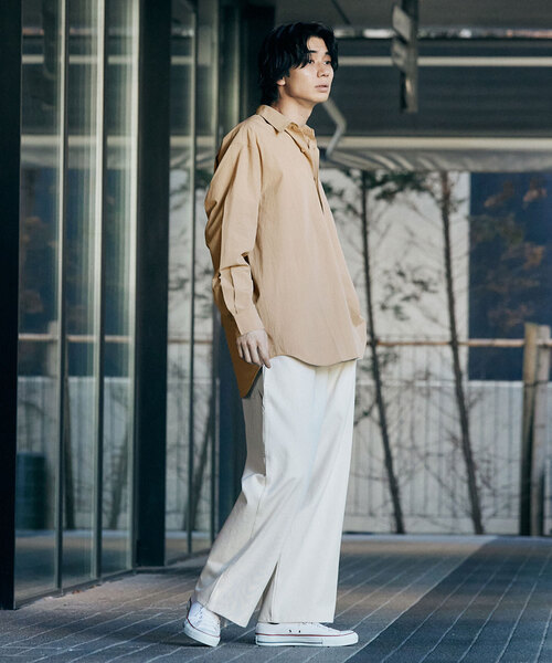 417 EDIFICE（フォーワンセブンエディフィス）の「ボイル レギュラーカラー シャツ（シャツ/ブラウス・メンズ・ベージュ/カーキ/アイボリー・LARGE/SMALL/MEDIUM）」の17枚目の写真