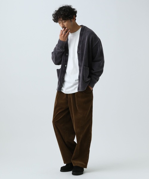 BAYFLOW(ベイフロー)の「フェードカラーニットカーディガン(カーディガン/ボレロ・メンズ・カーキ/マスタード/チャコール・LARGE/MEDIUM)」の4枚目の写真