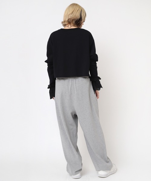 RNA（アールエヌエー）の「R4180 ヘビー天竺スウェットパンツ（スウェットパンツ・レディース・ネイビー/杢グレー/イエロー・MEDIUM）」の12枚目の写真