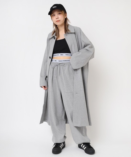 RNA（アールエヌエー）の「R4180 ヘビー天竺スウェットパンツ（スウェットパンツ・レディース・ネイビー/杢グレー/イエロー・MEDIUM）」の9枚目の写真