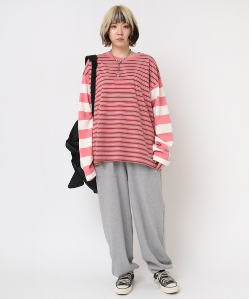 RNA（アールエヌエー）の「R4180 ヘビー天竺スウェットパンツ（スウェットパンツ・レディース・ネイビー/杢グレー/イエロー・MEDIUM）」の16枚目の写真