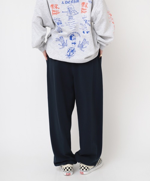 RNA（アールエヌエー）の「R4180 ヘビー天竺スウェットパンツ（スウェットパンツ・レディース・ネイビー/杢グレー/イエロー・MEDIUM）」の18枚目の写真