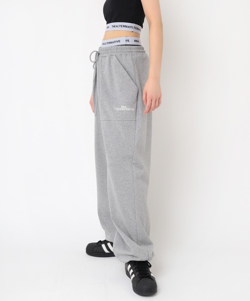 RNA（アールエヌエー）の「R4180 ヘビー天竺スウェットパンツ（スウェットパンツ・レディース・ネイビー/杢グレー/イエロー・MEDIUM）」の7枚目の写真