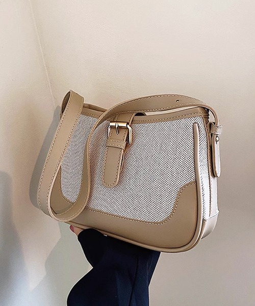 Dita Muaj.(ディータムアージュ)の「【2way】ベルトバックルショルダーバッグ/ハンドバッグ(ショルダーバッグ・レディース・アイボリー/ブラック/ベージュ・FREE)」の8枚目の写真