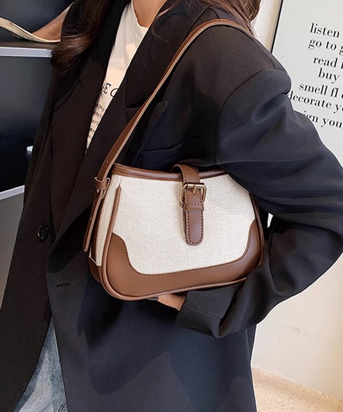 Dita Muaj.(ディータムアージュ)の「【2way】ベルトバックルショルダーバッグ/ハンドバッグ(ショルダーバッグ・レディース・アイボリー/ブラック/ベージュ・FREE)」の14枚目の写真