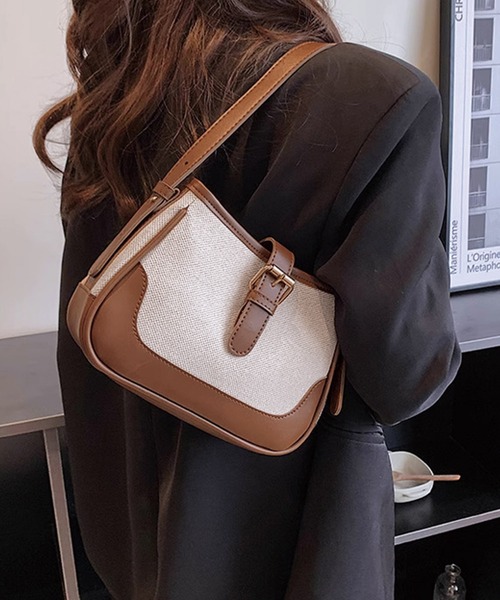 Dita Muaj.(ディータムアージュ)の「【2way】ベルトバックルショルダーバッグ/ハンドバッグ(ショルダーバッグ・レディース・アイボリー/ブラック/ベージュ・FREE)」の18枚目の写真