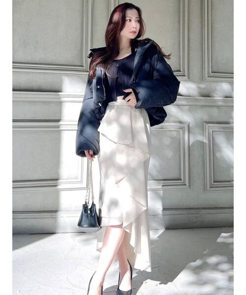 RESEXXY（リゼクシー）の「パファーブルゾン（ブルゾン・レディース・ブラック/ホワイト・FREE）」の4枚目の写真