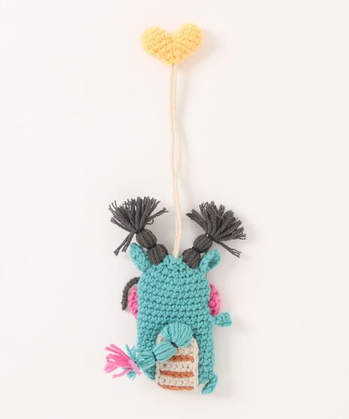 macaroni edge（マカロニエッジ）の「販売終了〈macaroni edge/マカロニエッジ〉毛糸のマスコット 辰の子 キーケース -2024 LIMITED EDITION-（キーケース/キーアクセサリー・レディース・グリーン×オレンジ/グリーン×ピンク・ONE SIZE）」の3枚目の写真