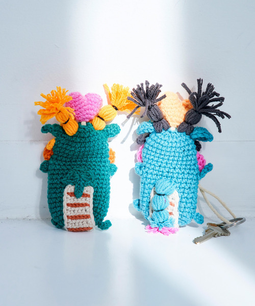 macaroni edge（マカロニエッジ）の「販売終了〈macaroni edge/マカロニエッジ〉毛糸のマスコット 辰の子 キーケース -2024 LIMITED EDITION-（キーケース/キーアクセサリー・レディース・グリーン×オレンジ/グリーン×ピンク・ONE SIZE）」の16枚目の写真