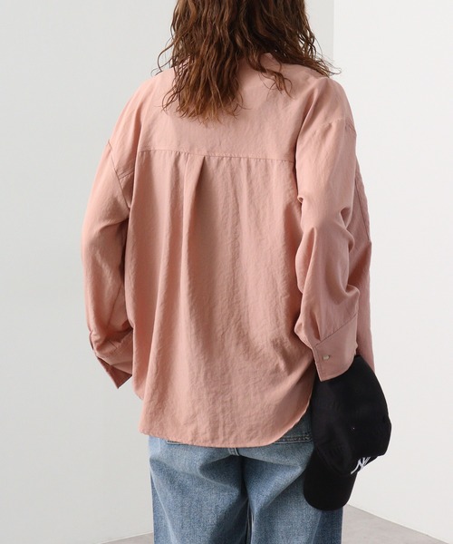 hunch(ハンチ)の「hunch レングス2WAYシャツ(シャツ/ブラウス・レディース・ブラック/ベージュ/オフホワイト/スモークピンク・FREE)」の18枚目の写真