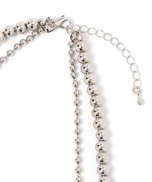 GLOBAL WORK Smile Seed Store（グローバルワーク スマイルシードストア）の「２連メタルネックレス/995666（ネックレス・レディース・イエロー系その他2/ライトグレー・FREE）」の4枚目の写真