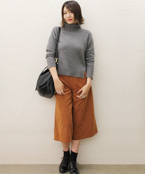 CIAOPANIC（チャオパニック）の「【Ciaopanic】　ピーチ起毛ガウチョパンツ（その他パンツ・レディース・ネイビー/ブラウン/ベージュ/カーキ/ブラック・MEDIUM/SMALL）」の17枚目の写真