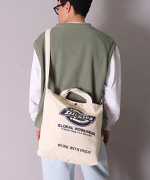 (GA)【Dickies】ブランドロゴマーク 2WAY キャンバス ショルダー & トートバッグ