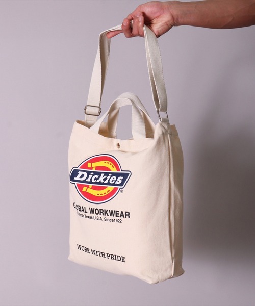 Dickies(ディッキーズ)の「(GA)【Dickies】ブランドロゴマーク 2WAY キャンバス ショルダー & トートバッグ(トートバッグ・メンズ・アイボリー系3/アイボリー系1/アイボリー系4/アイボリー系2・ONE SIZE)」の8枚目の写真