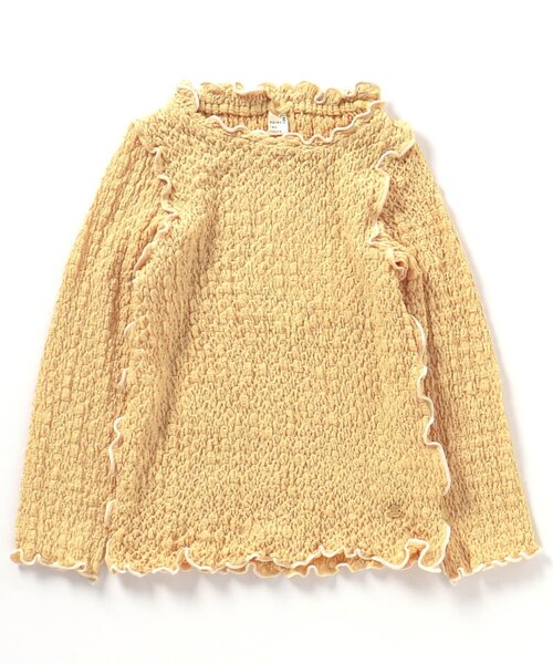 apres les cours（アプレレクール）の「メロウリブTシャツ（Tシャツ/カットソー・キッズ・ブラック/アイボリー/グリーン/イエロー/サックスブルー・90/110/130/80/120/100/140）」の5枚目の写真