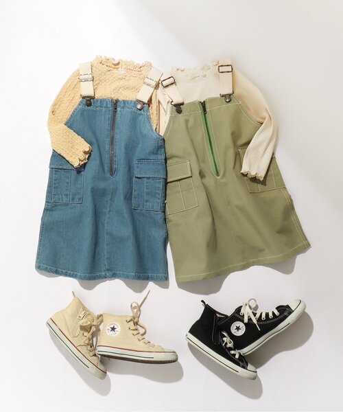 apres les cours（アプレレクール）の「メロウリブTシャツ（Tシャツ/カットソー・キッズ・ブラック/アイボリー/グリーン/イエロー/サックスブルー・90/110/130/80/120/100/140）」の6枚目の写真