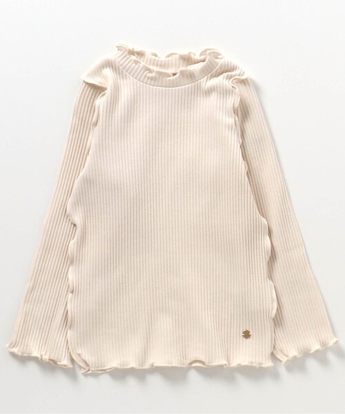 apres les cours（アプレレクール）の「メロウリブTシャツ（Tシャツ/カットソー・キッズ・ブラック/アイボリー/グリーン/イエロー/サックスブルー・90/110/130/80/120/100/140）」の9枚目の写真