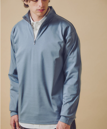 ABAHOUSE | 【ハーフジップ】スムース ポンチ ロンT(Tシャツ/カットソー)