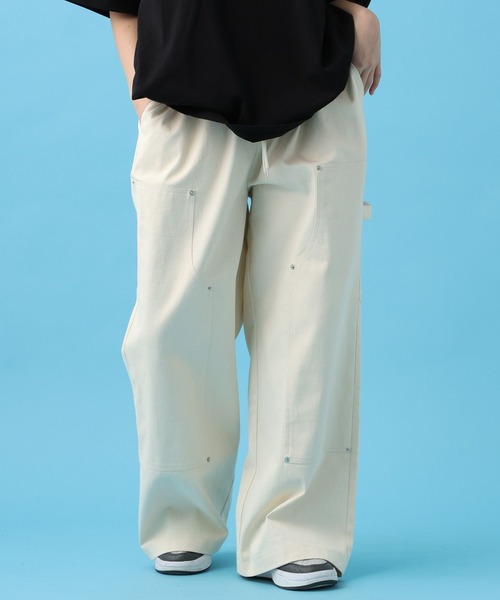PBLIM（ページボーイリム）の「PBLIM/イージーペインターパンツ（その他パンツ・レディース・オフホワイト/ブラック・FREE）」の4枚目の写真