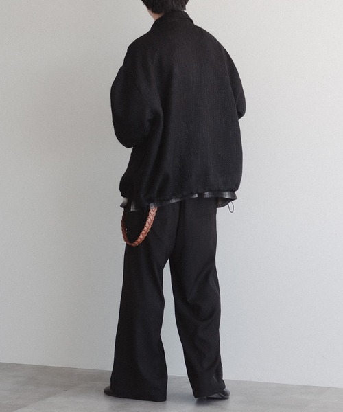 【もも】ツイードインレイ ブルゾン ブラック S epnok（エプノック）の「2WAYツイードライクブルゾン（ブルゾン）」 - WEAR