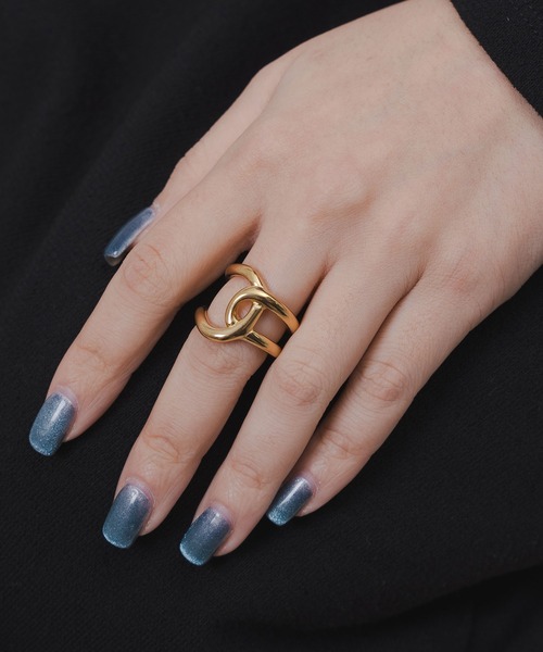 yu-ka(ユーカ)の「YU-KA:ラインクロスリング(リング・レディース・シルバー/ゴールド・9/14)」の9枚目の写真