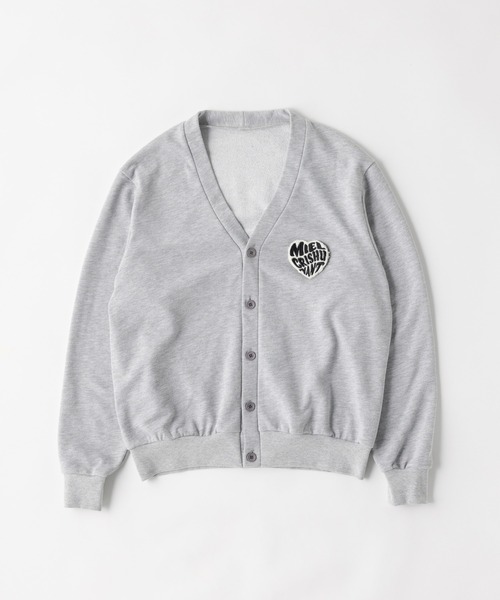 MIEL CRISHUNANT（ミエルクリシュナ）の「【 ユニセックス 】ハートロゴワッペンカーディガン（カーディガン/ボレロ・レディース・ブラック/グレー/ブルー・FREE）」の11枚目の写真