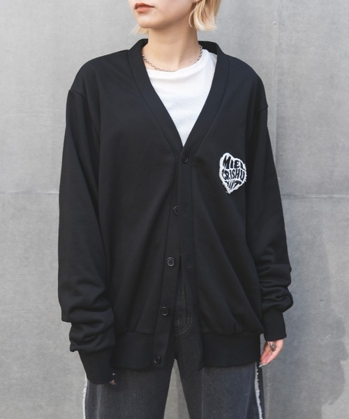 MIEL CRISHUNANT（ミエルクリシュナ）の「【 ユニセックス 】ハートロゴワッペンカーディガン（カーディガン/ボレロ・レディース・ブラック/グレー/ブルー・FREE）」の10枚目の写真