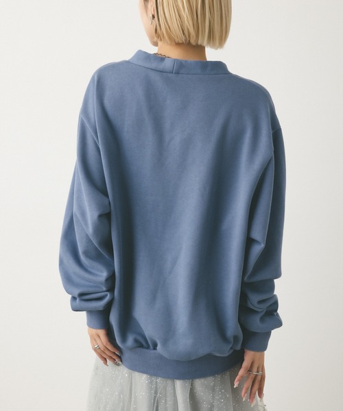 MIEL CRISHUNANT（ミエルクリシュナ）の「【 ユニセックス 】ハートロゴワッペンカーディガン（カーディガン/ボレロ・レディース・ブラック/グレー/ブルー・FREE）」の18枚目の写真