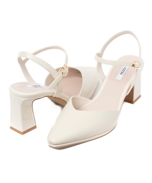 R&E(アールアンドイー)の「【REZOY】ポインテッドトゥアンクルストラップパンプス(パンプス・レディース・ブラック/アイボリー/ベージュ系その他・22cm/22.5cm/23cm/23.5cm/24cm/24.5cm)」の5枚目の写真