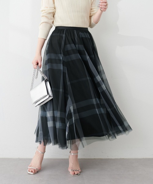 natural couture（ナチュラルクチュール）の「アソートチュールスカート（スカート・レディース・ライトグレー/その他1/その他2/その他3・FREE）」の4枚目の写真