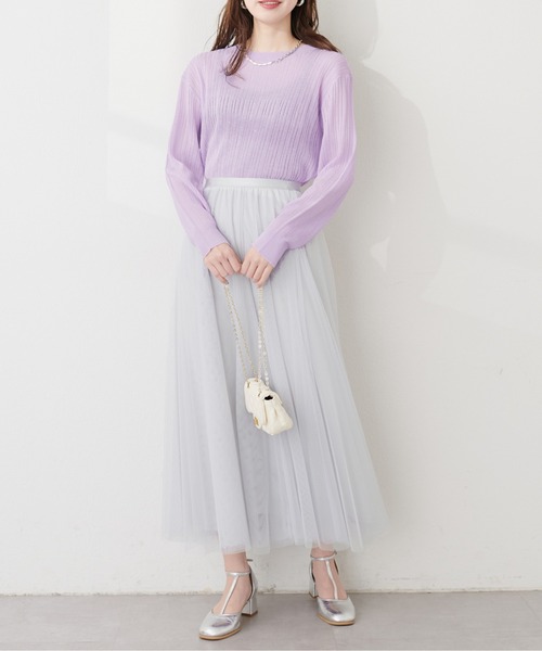 natural couture（ナチュラルクチュール）の「アソートチュールスカート（スカート・レディース・ライトグレー/その他1/その他2/その他3・FREE）」の8枚目の写真