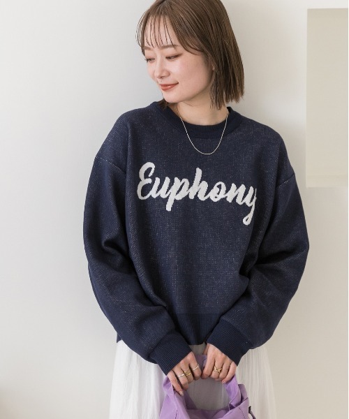 ad thie(アドティエ)の「配色ロゴデザイン ジャガードニットプルオーバー(ニット/セーター・レディース・オフホワイト/ブルー/オートミール/ネイビー・FREE)」の20枚目の写真