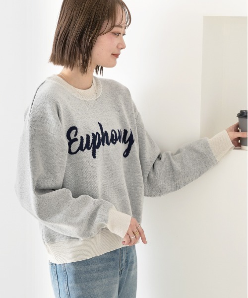 ad thie(アドティエ)の「配色ロゴデザイン ジャガードニットプルオーバー(ニット/セーター・レディース・オフホワイト/ブルー/オートミール/ネイビー・FREE)」の22枚目の写真